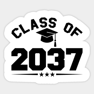 Class Of 2037 Pre K Grow With Me Graduation Boys Girls Sticker